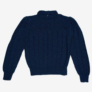 Vintage Odyssey Womens Medium Knit Sweater Navy Blue